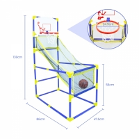 Set cos de baschet pentru copii cu minge si pomta, Gizmo, 55639